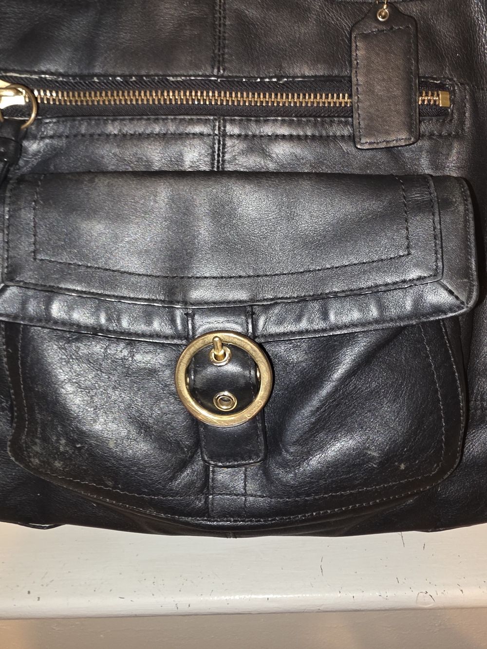 Coach 2011 Penelope Black Leather Tote Shoulder Bag - Picture 5 of 10